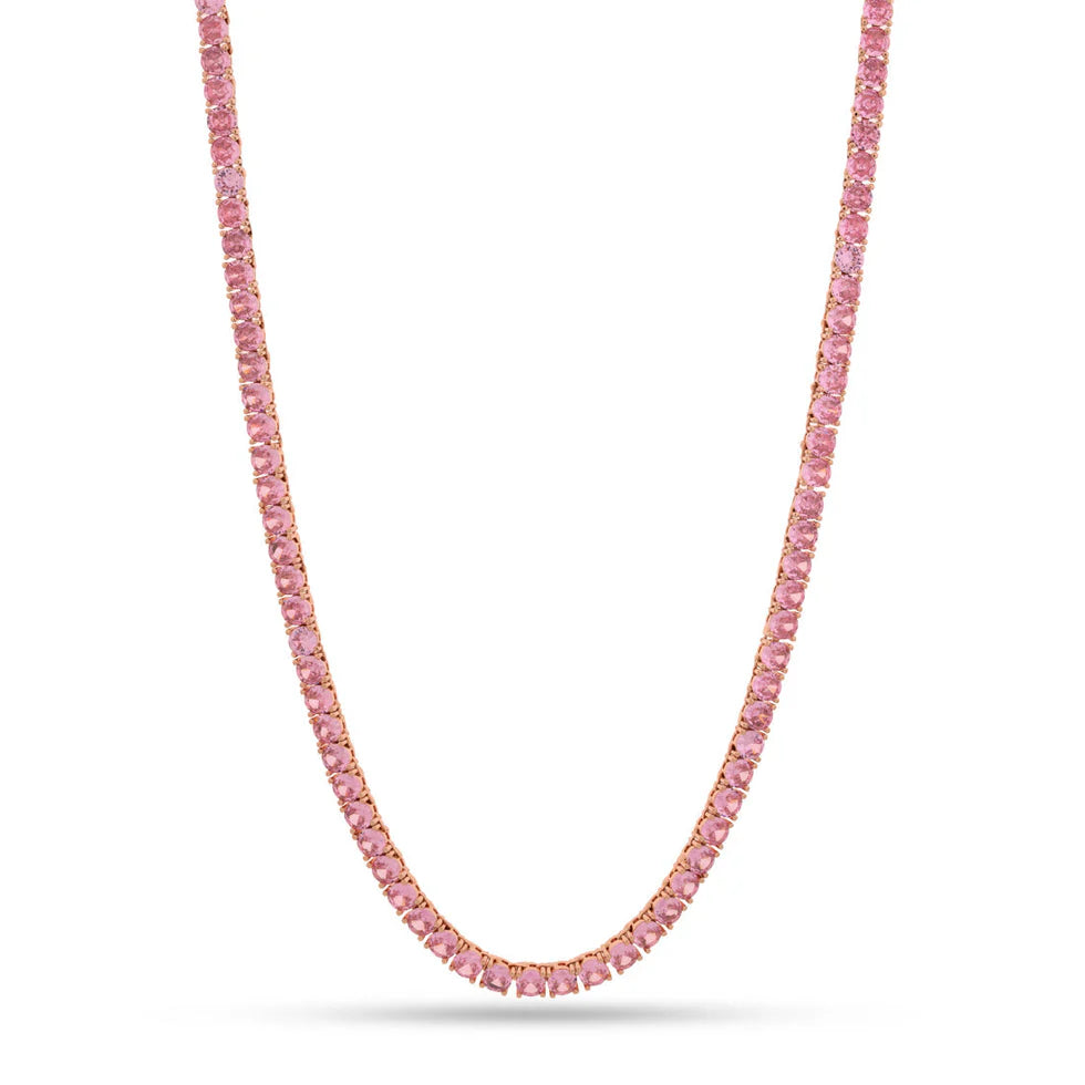 4mm Pink Tennis Chain