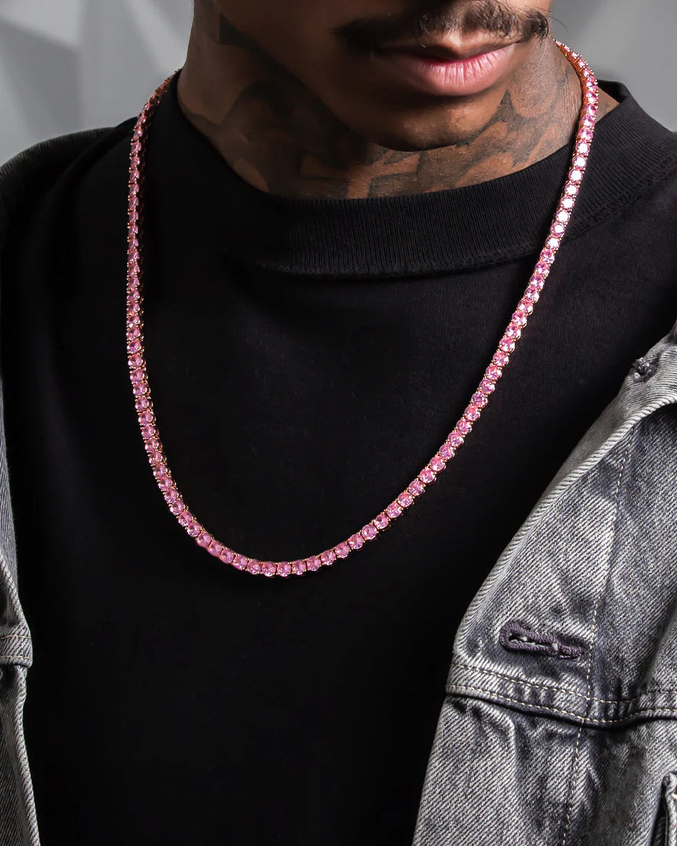 4mm Pink Tennis Chain