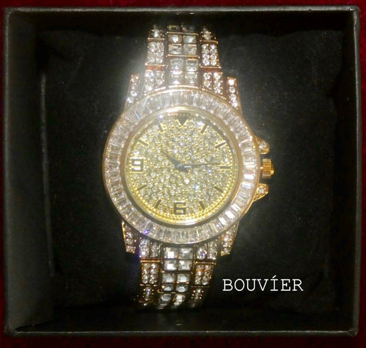 Gold Diamond Baguette Watch